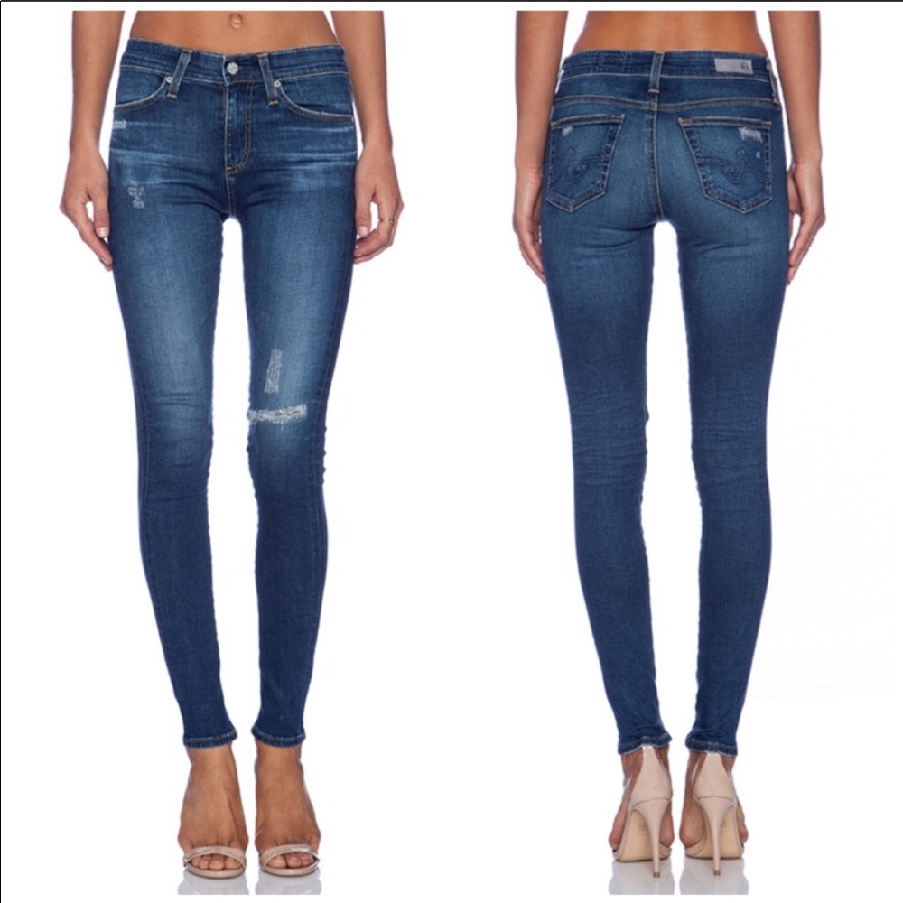 🚫SOLD🚫AG The Farrah Skinny High Rise Jeans 12 Years Rip